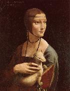 LEONARDO da Vinci Lady with Ermine France oil painting artist